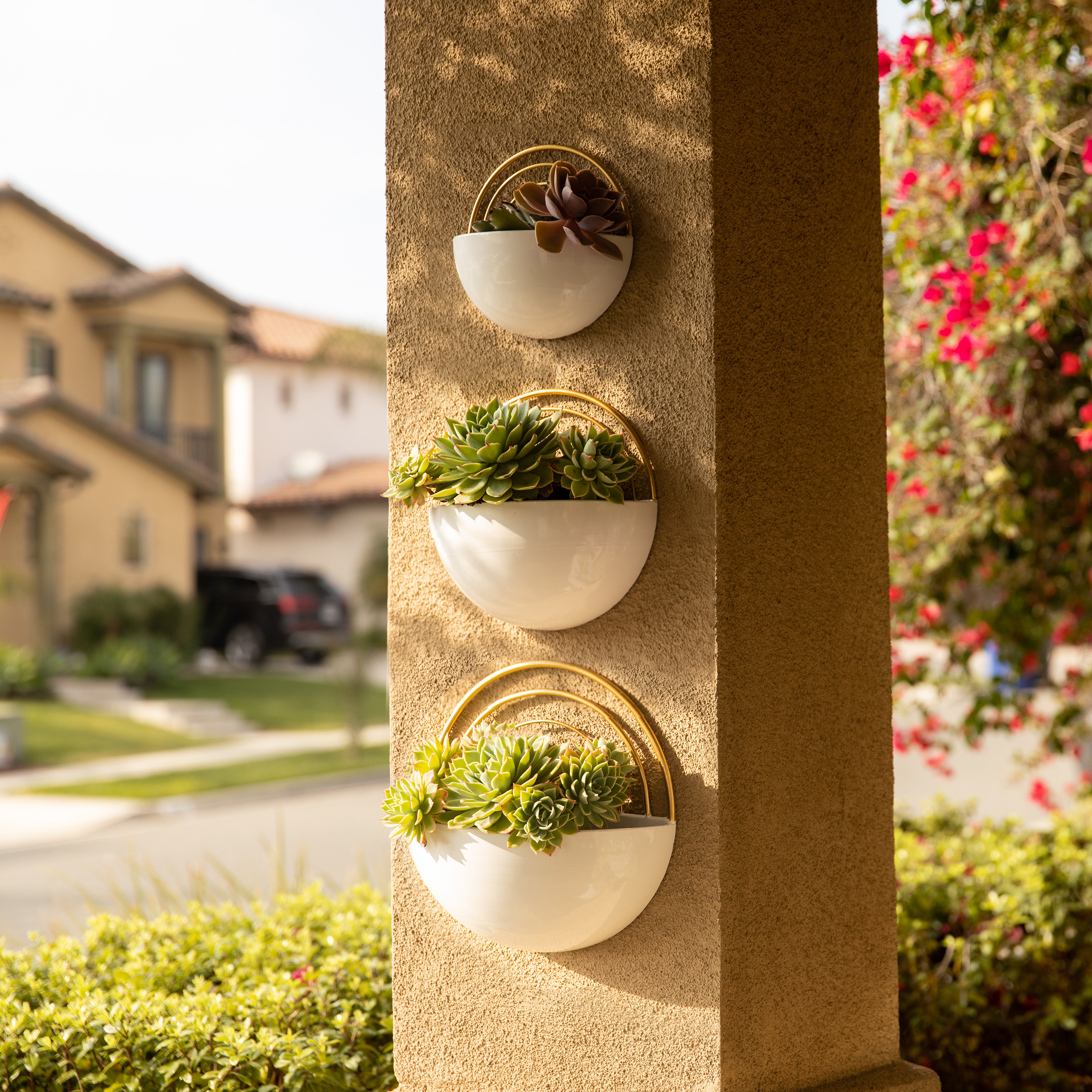 Willa Arlo™ Interiors Marotta 3-Piece Iron Wall Planter Set Willa Arlo™ Interiors Marotta 3-Piece Iron Wall Planter Set